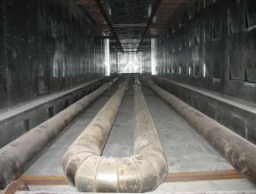 煤、生物顆粒加熱固化爐內(nèi)部